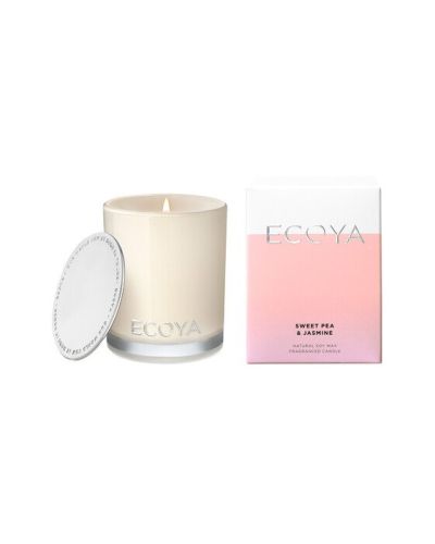 Ecoya Sweet Pea & Jasmine Madison-lasikynttilä