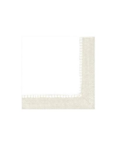 Caspari Linen Border -lautasliina 20 kpl