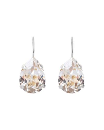 Caroline Svedbom Mini Drop Clasp earrings crystal rhodium