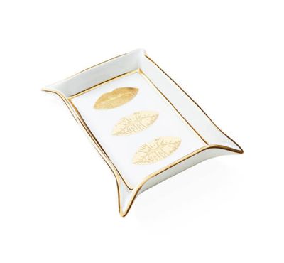 Jonathan Adler Lips tarjoilulautanen valkoinen