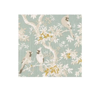 Caspari Scenic Songbirds -lautasliina sininen 20 kpl