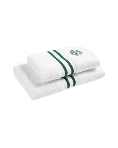 Wimbledon Baseline Stripe Towel Green set of 2