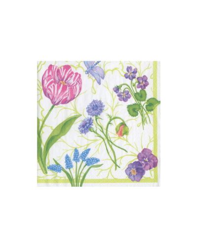 Caspari Floral Majolica lautasliinat 20 kpl