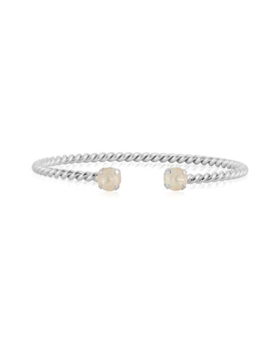 Caroline Svedbom Mini Twisted rannekoru rhodium Linen Ignite