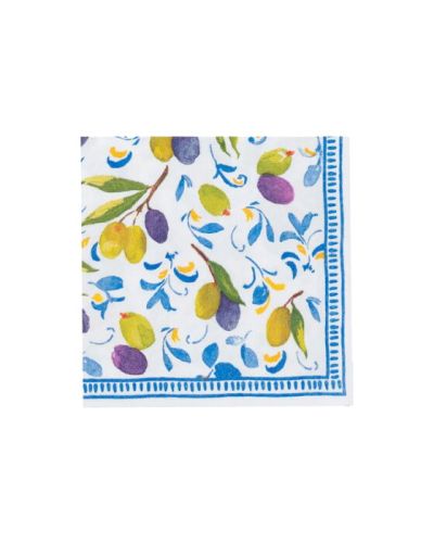 Caspari Mediterranean Blue lautasliinat 20-pakkaus