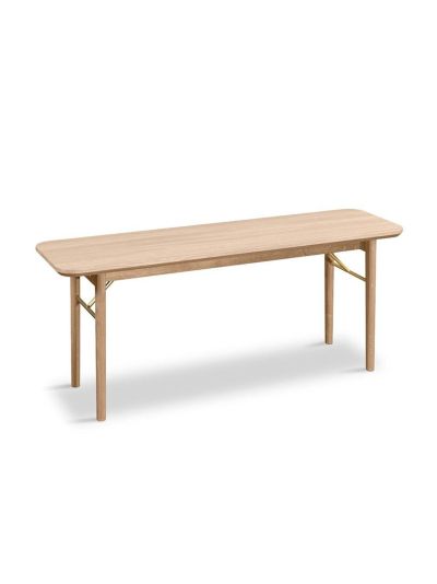 Skovby Möbelfabrik #832-penkki valkoöljytty tammi l 120 cm