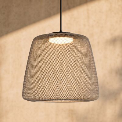 Korvyn LED-riippuvalaisin, kiviharmaa, Ø 50 cm, himmennettävä Lucande - Design - Metalli - Yksilamppuinen