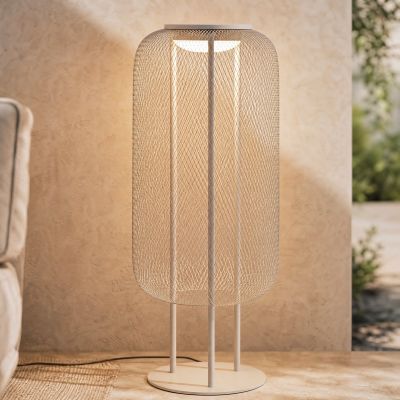 Korvyn LED-lattiavalaisin, kiviharmaa, korkeus 80 cm, IP44 Lucande - Design - Metalli - Yksilamppuinen
