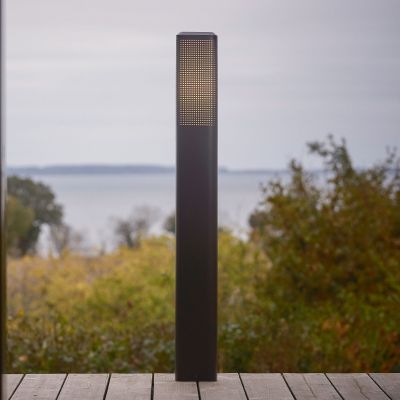Sidara Seaside -pylväsvalaisin, musta, IP54, E27 Nordlux - Moderni - Alumiini - Yksilamppuinen