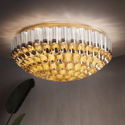 Odeon Ceiling kattovalaisin, kultainen, Ø 102 cm Slamp - Olohuone - Design - Muovi - Pyöreä