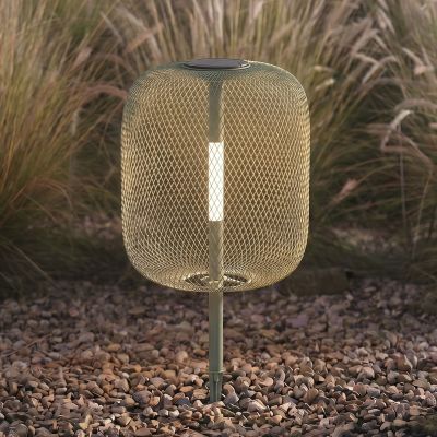 Faylen LED-aurinkokäyttöinen maakiinnitysvalaistus, salvia, IP65 Lucande - Design - Metalli - Yksilamppuinen