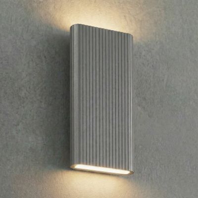 Raija LED-ulkoseinälamppu, antrasiitti, 40 cm, CCT – Lucande - Moderni - Alumiini - Kulmikas