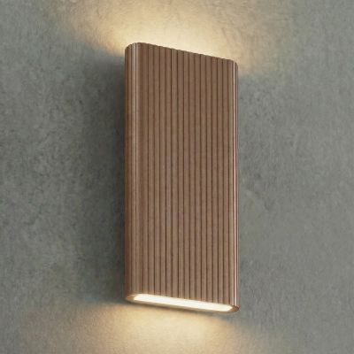 Raija LED-ulkoseinälamppu, tummanruskea, 40 cm, CCT – Lucande - Moderni - Alumiini - Kulmikas