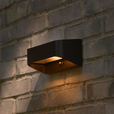 Marcellio LED-ulkoseinälamppu, musta, liiketunnistin – Nordlux - Parveke - Moderni - Alumiini - Kulmikas