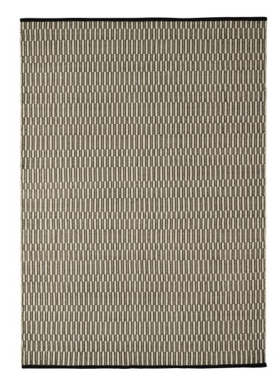 Veke Vaski villamatto 80x200 cm musta/valkoinen