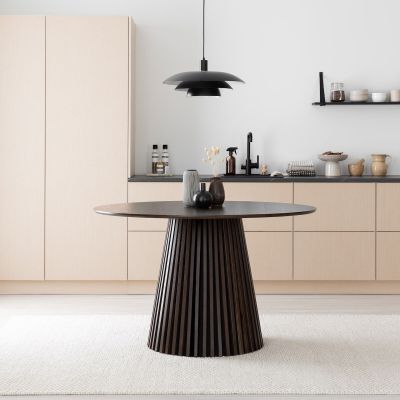 Veke Villa pyöreä ruokapöytä Ø120 cm savutammi, asiakaspalautus