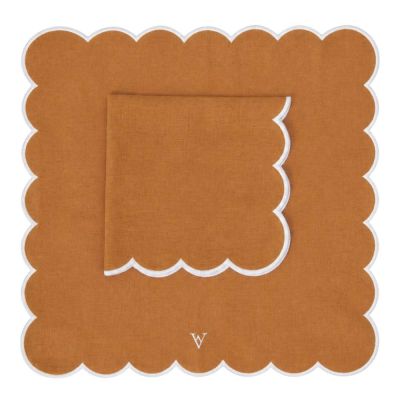 Von Norten - Grace Scallop Lautasliina 45 cm 2 kpl Terracotta