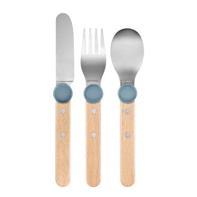 Opinel - Petit Gourmet Lasten aterimet 3 osaa Sininen