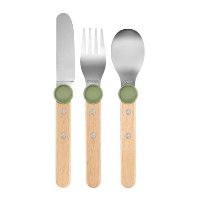 Opinel - Petit Gourmet Lasten aterimet 3 osaa Vihreä
