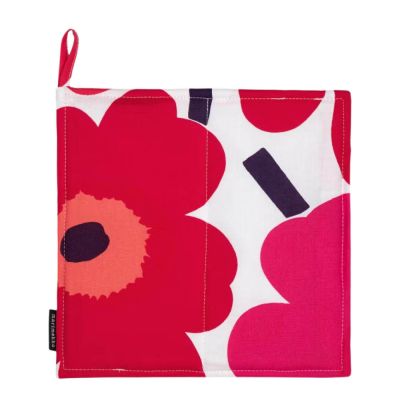 Marimekko - Pieni Unikko Patalappu 22x22 cm Valkoinen/Punainen