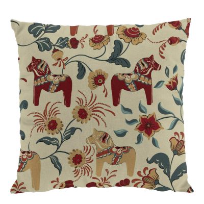 Arvidssons - Leksand Tyynynpäällinen 32x40 cm Beige/Punainen