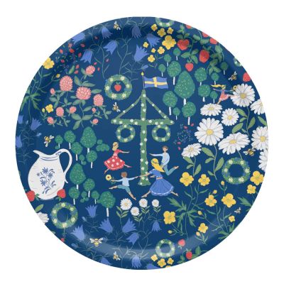 Arvidssons - Midsommardans Tarjotin 17 cm Sininen