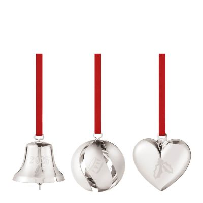 Georg Jensen - 2026 Joulukoriste 25,2 cm 3 kpl Hopea
