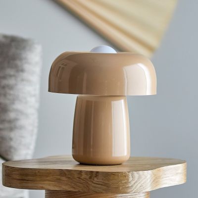 Ylva-pöytälamppu, beige, korkeus 28 cm, rauta – Bloomingville - Olohuone - Skandinaavinen - Metalli - Yksilamppuinen