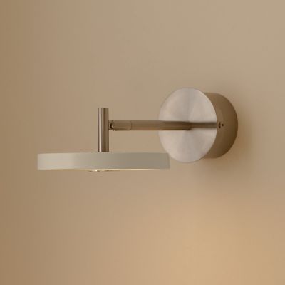 Asteria Short LED-seinävalaisin, harmaa, teräs, kiinteä johdotus UMAGE - Olohuone - Design - Metalli - Yksilamppuinen