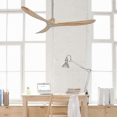 ECO GENUINO kattotuuletin kromi/vaalea puu 152 cm CasaFan - Olohuone - Moderni
