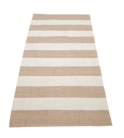 Veke Kallio puuvillamatto 80x250 cm beige/valkoinen