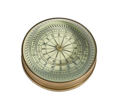 Authentic Models 3" Facet Compass Brass