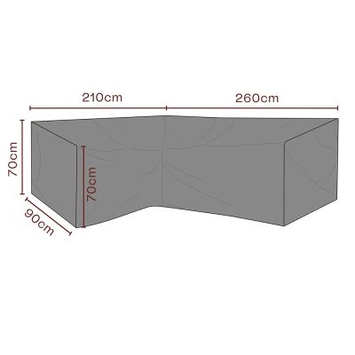 Brafab, Huonekalusuoja kulmasohva 260/215x70x90 Premium