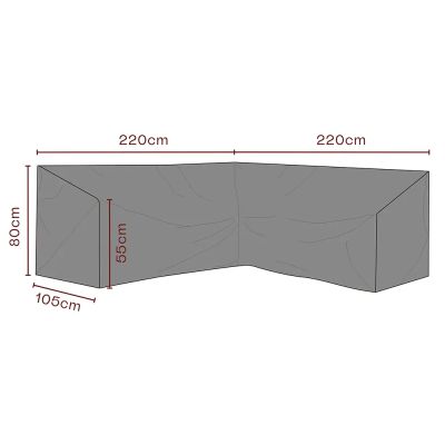 Brafab, Huonekalusuoja kulmasohva 220/220x80x105 cm Premium