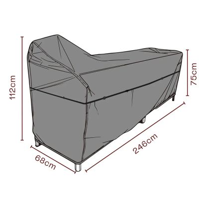 Brafab, Huonekalusuoja ulkokeittiö 246x68x112/75 cm Premium