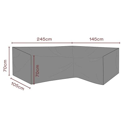 Brafab, Huonekalusuoja kulmasohva 145/245x70x105 cm Premium