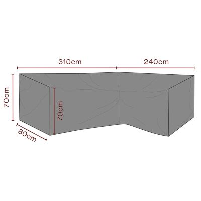 Brafab, Huonekalusuoja kulmasohva 240/310x70x80 cm Premium