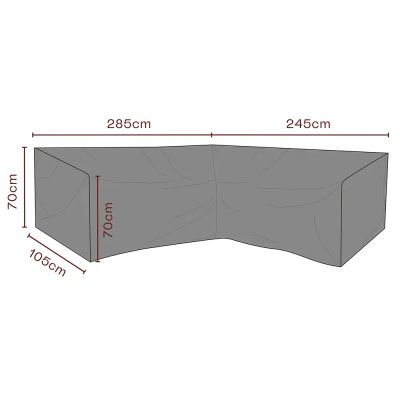 Brafab, Huonekalusuoja kulmasohva 245x285x70x105 cm Premium