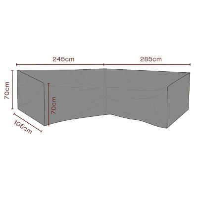 Brafab, Huonekalusuoja kulmasohva 285/245x70x105 cm Premium