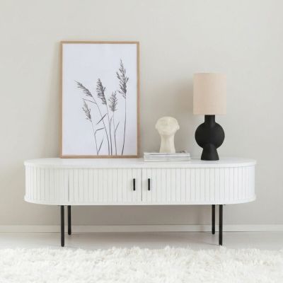 Ei brändiä Nola tv-taso 120x60x45 cm valkoinen