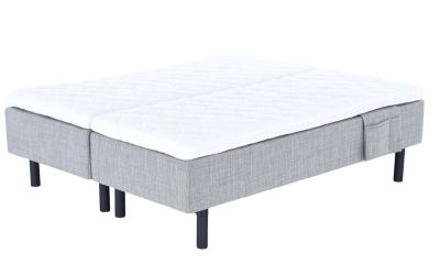 Unia Hopea moottorisänky XL 160x200 harmaa, relax 7cm, 18cm musta jalka