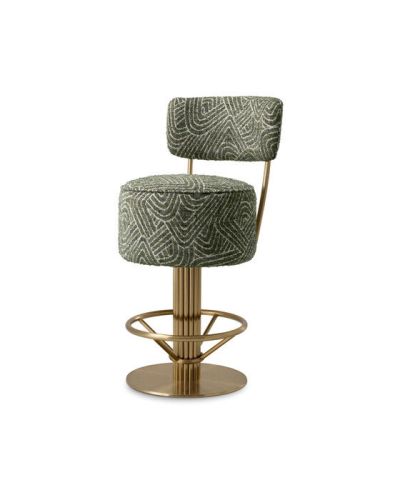 Eichholtz Carleton matala baarituoli selkänojalla camari green