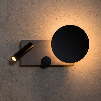 Klee LED-seinävalaisin, harmaa, oikeakätinen malli, 2-lamppuinen FARO BARCELONA - Olohuone - Moderni - Metalli - Yksilamppuinen