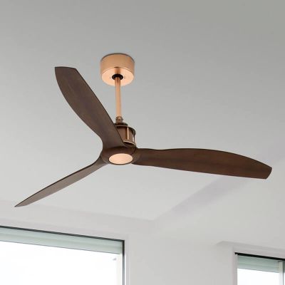Just Fan -kattotuuletin, halkaisija 128 cm, kupari/pähkinäpuu FARO BARCELONA - Olohuone - Moderni - Muovi