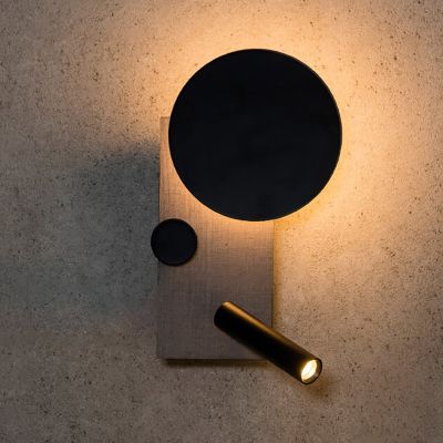 Klee LED-seinävalaisin, harmaa, vasen malli, 2-lamppuinen FARO BARCELONA - Olohuone - Moderni - Metalli - Yksilamppuinen