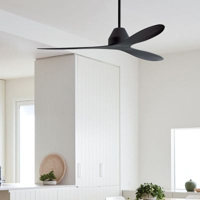 Whitehaven-kattotuuletin, musta, DC, halkaisija 142 cm – Beacon Beacon Lighting - Olohuone - Moderni - Muovi