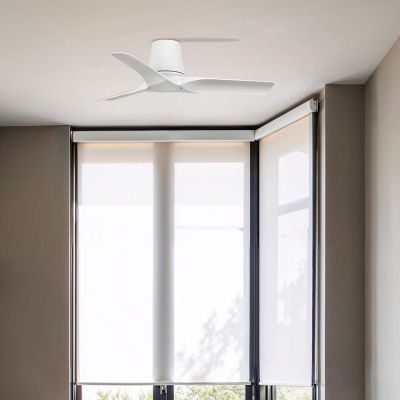 Hey S -kattotuuletin, valkoinen, tasavirtamoottori, hiljainen, halkaisija 90 cm FARO BARCELONA - Olohuone - Moderni - Muovi