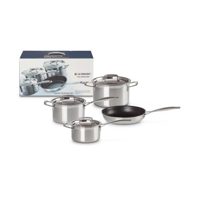 Le Creuset Le Creuset kattila- ja paistinpannusetti Ruostumaton teräs, 4 osaa