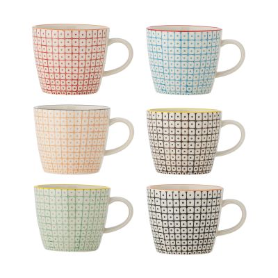 Bloomingville Carla-muki Monivärinen, 6-pack