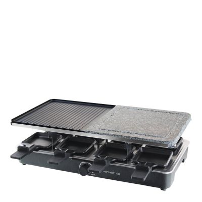 EMERIO - Raclette grilli RG-110035 8 henkilöä Graniitti/Valurauta